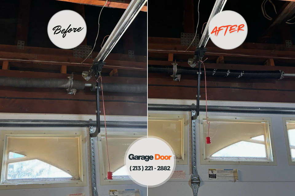 Before and after: garage door repair Lebanon Junction, KY